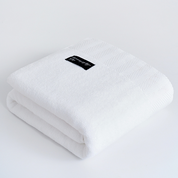 朴尔家纺-毛巾被 2026新款全棉纯棉32股酒店风黑标加厚毛巾浴巾组合 浴巾-黑标-纯白 浴巾70x140cm/条