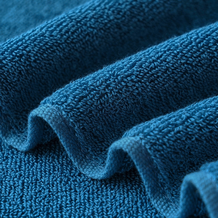 91家纺网 家纺一手货源 找家纺 朴尔家纺-毛巾被 2026新款全棉纯棉32股酒店风黑标加厚毛巾浴巾组合 毛巾-黑标-深蓝 浴巾70x140cm/条