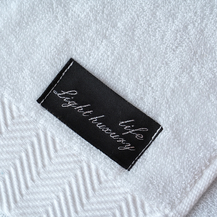 91家纺网 家纺一手货源 找家纺 朴尔家纺-毛巾被 2026新款全棉纯棉32股酒店风黑标加厚毛巾浴巾组合 毛巾-黑标-纯白 毛巾35x75cm/条