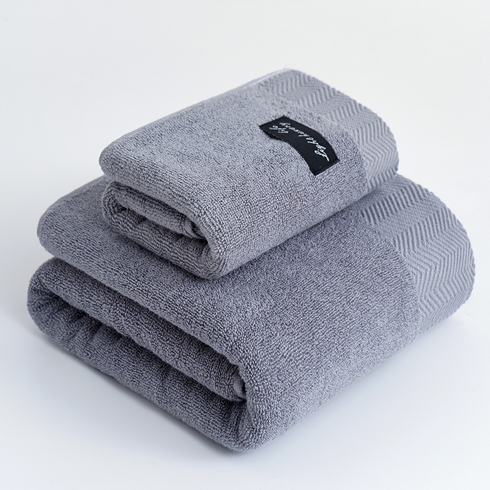 91家纺网 家纺一手货源 找家纺 朴尔家纺-毛巾被 2026新款全棉纯棉32股酒店风黑标加厚毛巾浴巾组合 毛巾-黑标-深灰 毛巾35x75cm/条