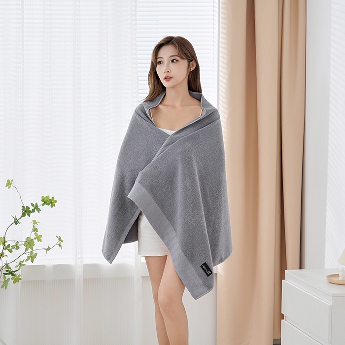 91家纺网 家纺一手货源 找家纺 朴尔家纺-毛巾被 2026新款全棉纯棉32股酒店风黑标加厚毛巾浴巾组合 浴巾-黑标-深灰 毛巾35x75cm/条