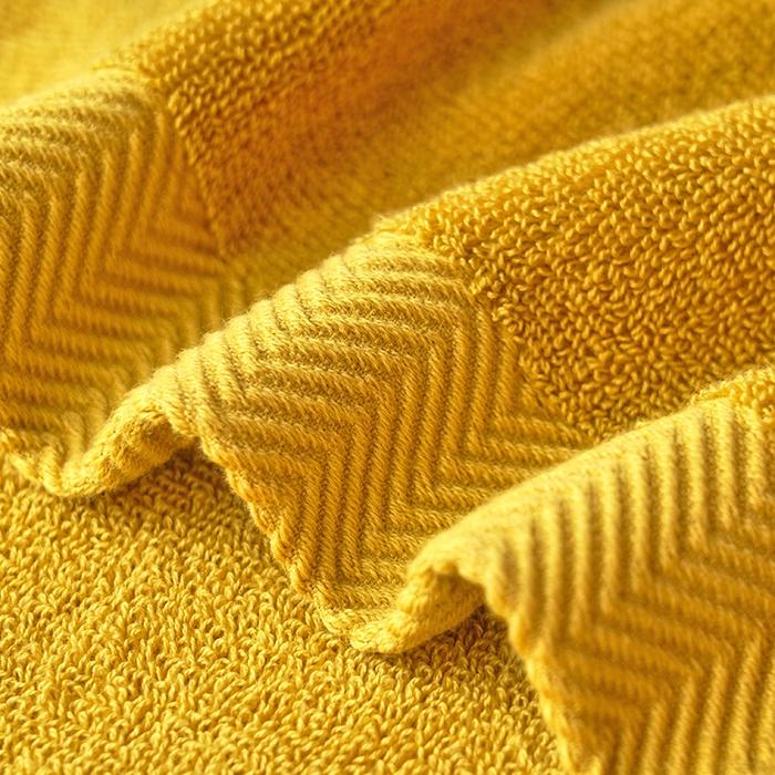 91家纺网 家纺一手货源 找家纺 朴尔家纺-毛巾被 2026新款全棉纯棉32股酒店风黑标加厚毛巾浴巾组合 浴巾-黑标-姜黄 毛巾35x75cm/条