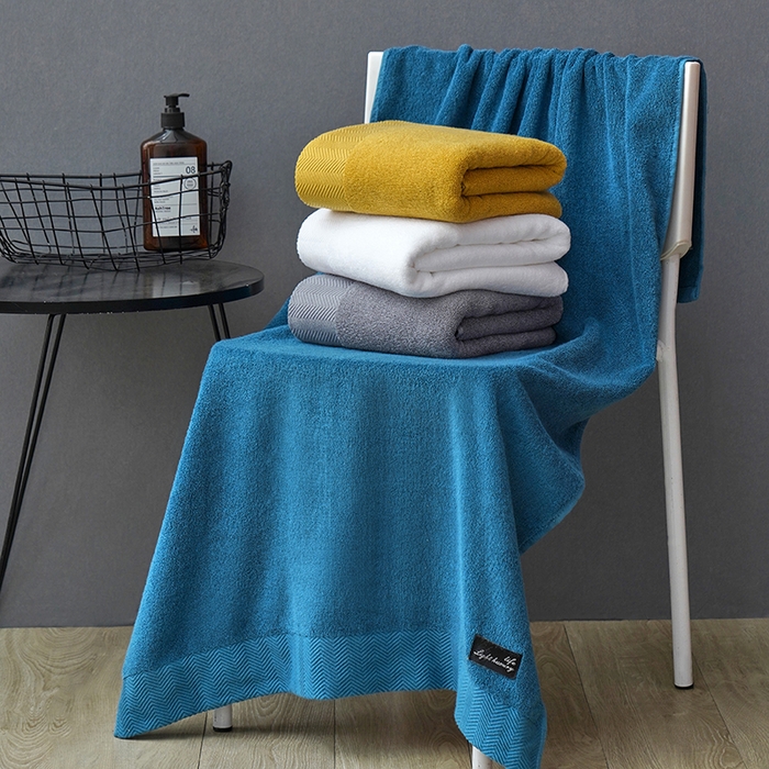 91家纺网 家纺一手货源 找家纺 朴尔家纺-毛巾被 2026新款全棉纯棉32股酒店风黑标加厚毛巾浴巾组合 组合图仅供展示 毛巾35x75cm/条