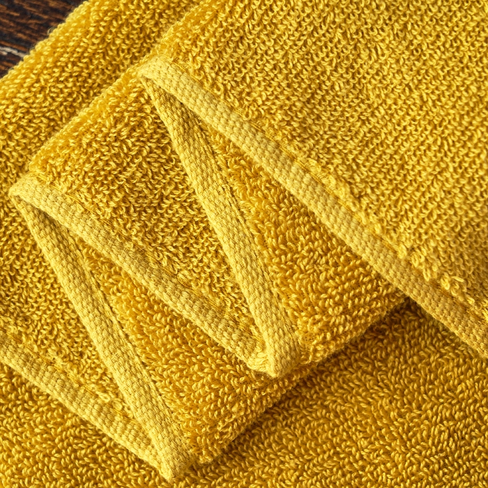 91家纺网 家纺一手货源 找家纺 朴尔家纺-毛巾被 2026新款全棉纯棉32股酒店风黑标加厚毛巾浴巾组合 浴巾-黑标-姜黄 浴巾70x140cm/条