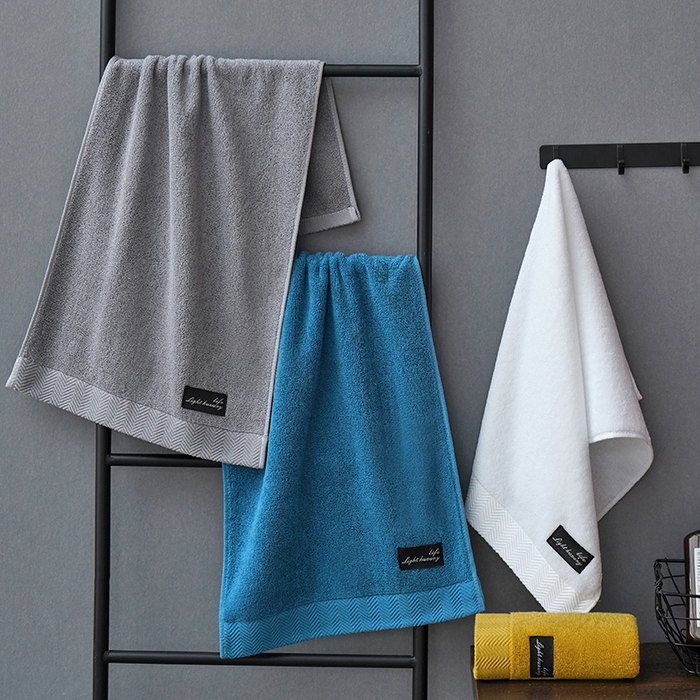 91家纺网 家纺一手货源 找家纺 朴尔家纺-毛巾被 2026新款全棉纯棉32股酒店风黑标加厚毛巾浴巾组合 组合图仅供展示 浴巾70x140cm/条