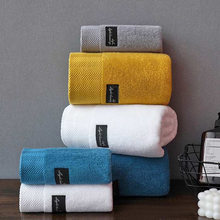 91家纺网 家纺一手货源 找家纺 朴尔家纺-毛巾被 2026新款全棉纯棉32股酒店风黑标加厚毛巾浴巾组合 组合图仅供展示 浴巾70x140cm/条