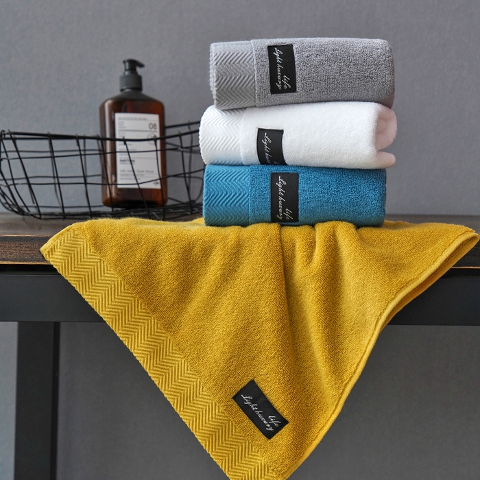 91家纺网 家纺一手货源 找家纺 朴尔家纺-毛巾被 2026新款全棉纯棉32股酒店风黑标加厚毛巾浴巾组合 组合图仅供展示 浴巾70x140cm/条