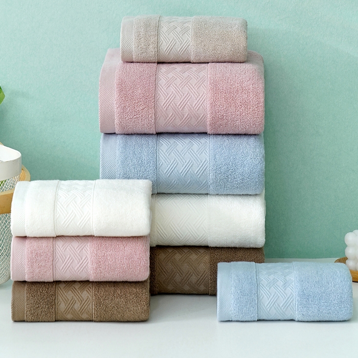 朴尔家纺-毛巾被 2026新款全棉纯棉32股酒店风麦穗纹加厚毛巾浴巾组合 组合图仅供展示 毛巾35x75cm/条