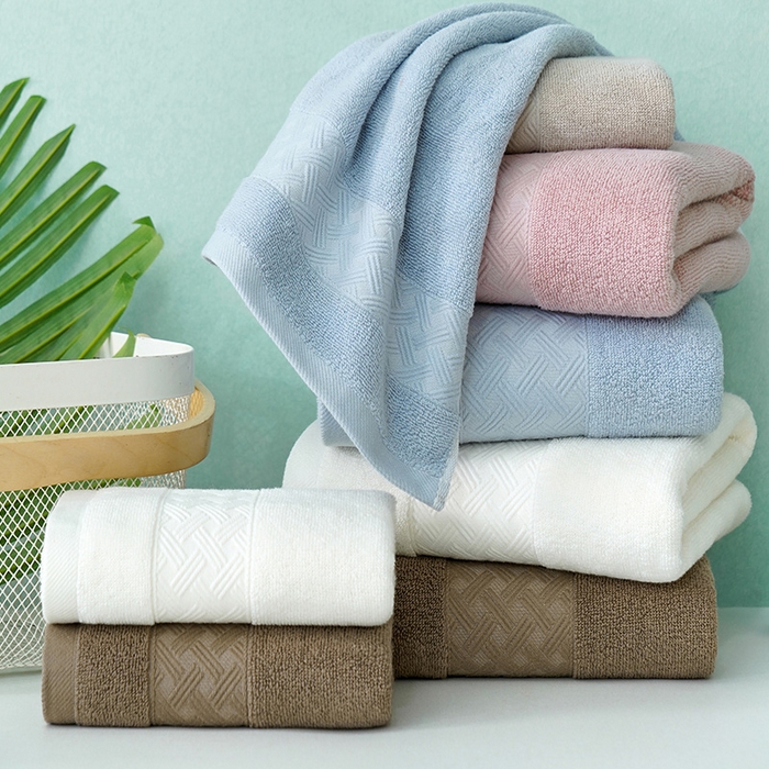 91家纺网 家纺一手货源 找家纺 朴尔家纺-毛巾被 2026新款全棉纯棉32股酒店风麦穗纹加厚毛巾浴巾组合 组合图仅供展示 毛巾35x75cm/条