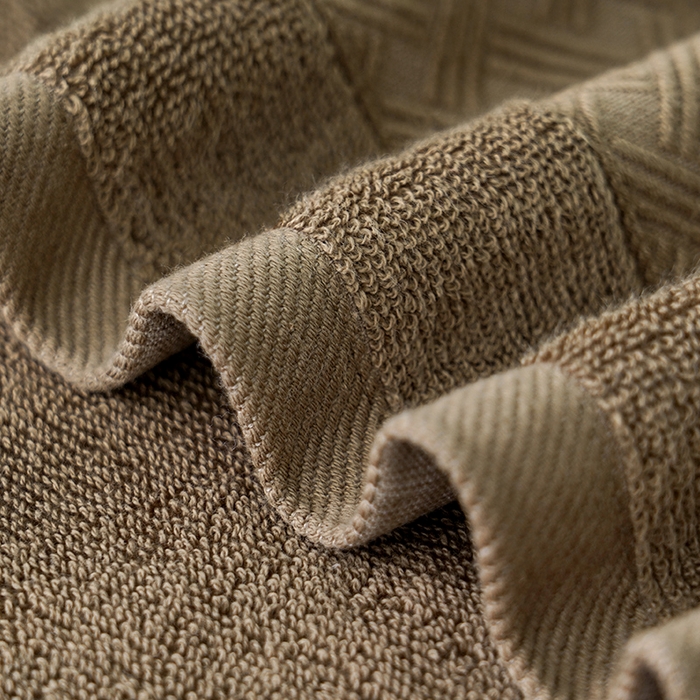 91家纺网 家纺一手货源 找家纺 朴尔家纺-毛巾被 2026新款全棉纯棉32股酒店风麦穗纹加厚毛巾浴巾组合 浴巾-麦穗纹-咖啡 浴巾70x140cm/条