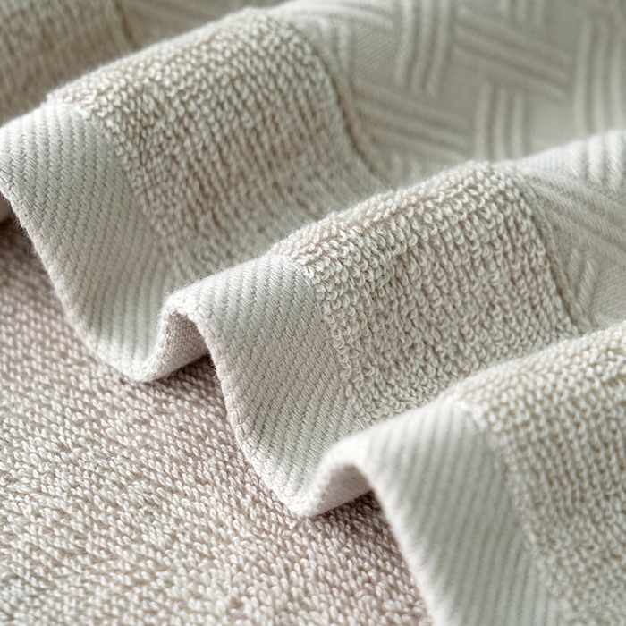 91家纺网 家纺一手货源 找家纺 朴尔家纺-毛巾被 2026新款全棉纯棉32股酒店风麦穗纹加厚毛巾浴巾组合 毛巾-麦穗纹-卡其 浴巾70x140cm/条