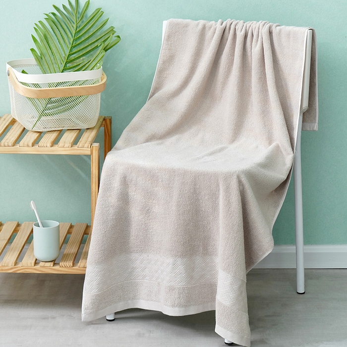 91家纺网 家纺一手货源 找家纺 朴尔家纺-毛巾被 2026新款全棉纯棉32股酒店风麦穗纹加厚毛巾浴巾组合 浴巾-麦穗纹-卡其 毛巾35x75cm/条