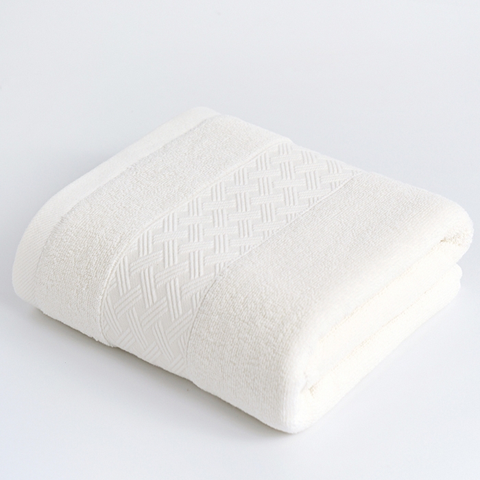 朴尔家纺-毛巾被 2026新款全棉纯棉32股酒店风麦穗纹加厚毛巾浴巾组合 浴巾-麦穗纹-奶白 毛巾35x75cm/条