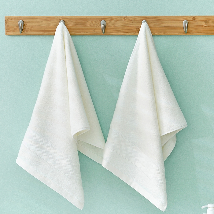 91家纺网 家纺一手货源 找家纺 朴尔家纺-毛巾被 2026新款全棉纯棉32股酒店风麦穗纹加厚毛巾浴巾组合 毛巾-麦穗纹-奶白 浴巾70x140cm/条