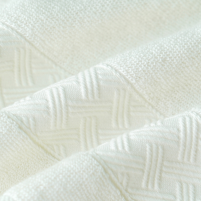 91家纺网 家纺一手货源 找家纺 朴尔家纺-毛巾被 2026新款全棉纯棉32股酒店风麦穗纹加厚毛巾浴巾组合 毛巾-麦穗纹-奶白 浴巾70x140cm/条