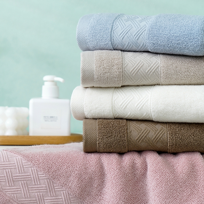 91家纺网 家纺一手货源 找家纺 朴尔家纺-毛巾被 2026新款全棉纯棉32股酒店风麦穗纹加厚毛巾浴巾组合 组合图仅供展示 浴巾70x140cm/条