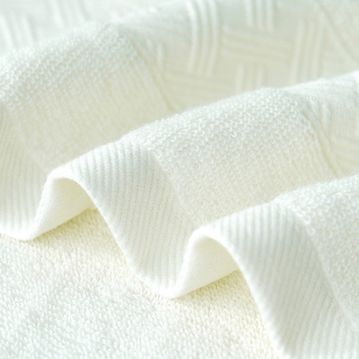 91家纺网 家纺一手货源 找家纺 朴尔家纺-毛巾被 2026新款全棉纯棉32股酒店风麦穗纹加厚毛巾浴巾组合 毛巾-麦穗纹-奶白 毛巾35x75cm/条