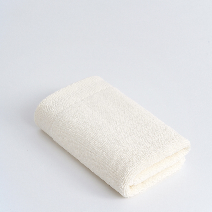 朴尔家纺-毛巾被 2026新款全棉纯棉32股酒店风迷宫格加厚毛巾浴巾组合 毛巾-迷宫格-奶油白 浴巾70x140cm/条