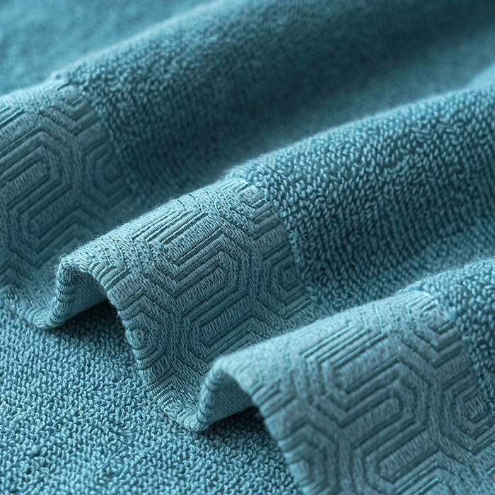 91家纺网 家纺一手货源 找家纺 朴尔家纺-毛巾被 2026新款全棉纯棉32股酒店风迷宫格加厚毛巾浴巾组合 毛巾-迷宫格-水雾蓝 浴巾70x140cm/条
