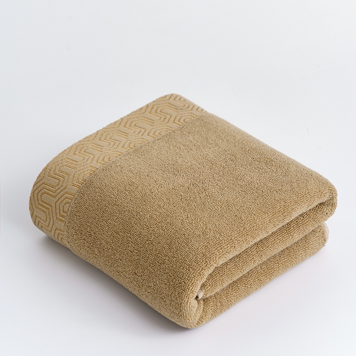 朴尔家纺-毛巾被 2026新款全棉纯棉32股酒店风迷宫格加厚毛巾浴巾组合 浴巾-迷宫格-落叶黄 浴巾70x140cm/条