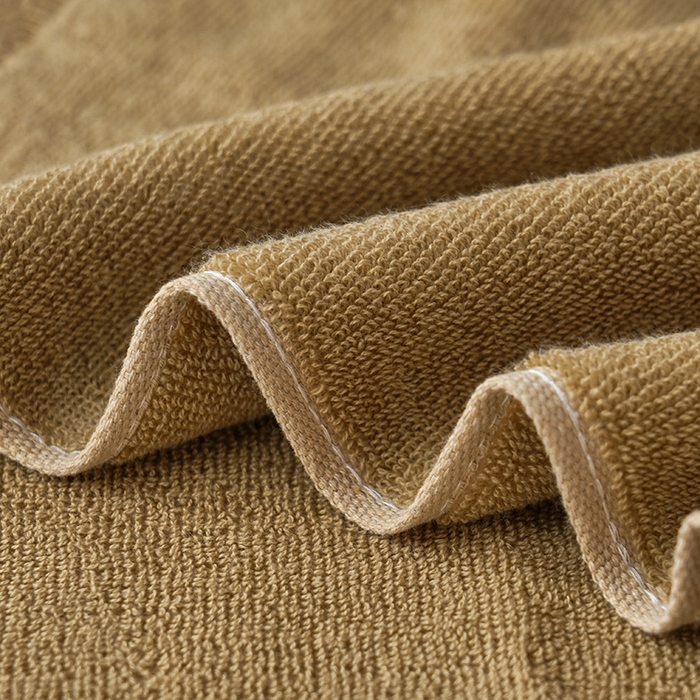 91家纺网 家纺一手货源 找家纺 朴尔家纺-毛巾被 2026新款全棉纯棉32股酒店风迷宫格加厚毛巾浴巾组合 浴巾-迷宫格-落叶黄 浴巾70x140cm/条