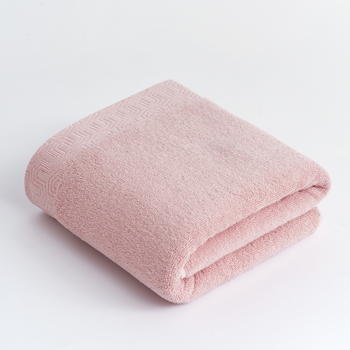 朴尔家纺-毛巾被 2026新款全棉纯棉32股酒店风迷宫格加厚毛巾浴巾组合 浴巾-迷宫格-荷花粉 毛巾35x75cm/条