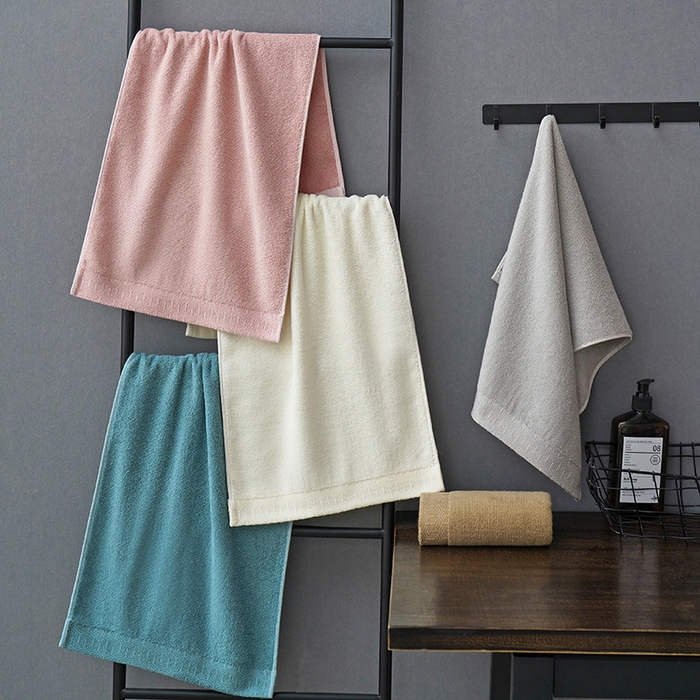 91家纺网 家纺一手货源 找家纺 朴尔家纺-毛巾被 2026新款全棉纯棉32股酒店风迷宫格加厚毛巾浴巾组合 组合图仅供展示 浴巾70x140cm/条