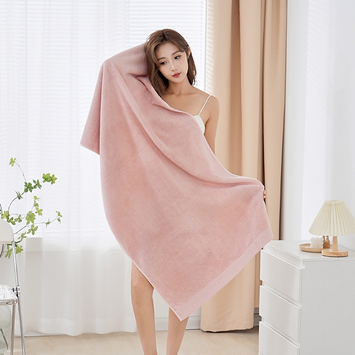 91家纺网 家纺一手货源 找家纺 朴尔家纺-毛巾被 2026新款全棉纯棉32股酒店风迷宫格加厚毛巾浴巾组合 浴巾-迷宫格-荷花粉 浴巾70x140cm/条