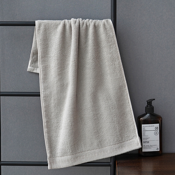 91家纺网 家纺一手货源 找家纺 朴尔家纺-毛巾被 2026新款全棉纯棉32股酒店风迷宫格加厚毛巾浴巾组合 毛巾-迷宫格-烟青灰 浴巾70x140cm/条