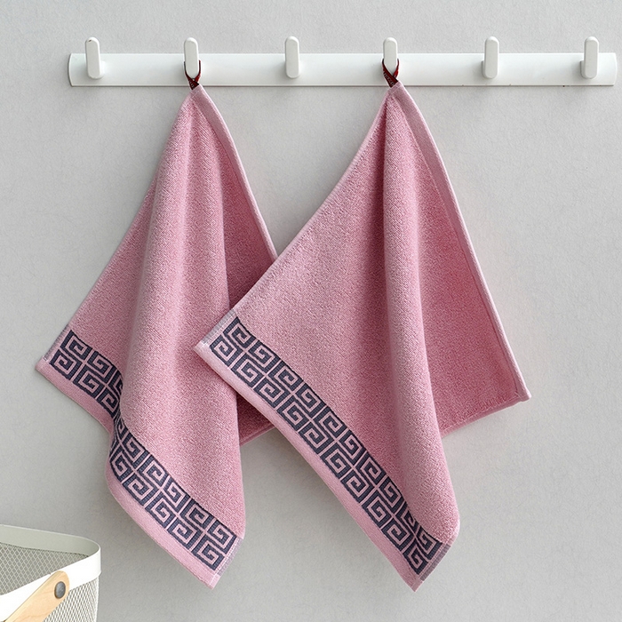 91家纺网 家纺一手货源 找家纺 朴尔家纺-毛巾被 2026新款全棉纯棉32股民族风长城格加厚毛巾浴巾方巾三件套组合 组合图仅供展示 方巾34x34cm/条