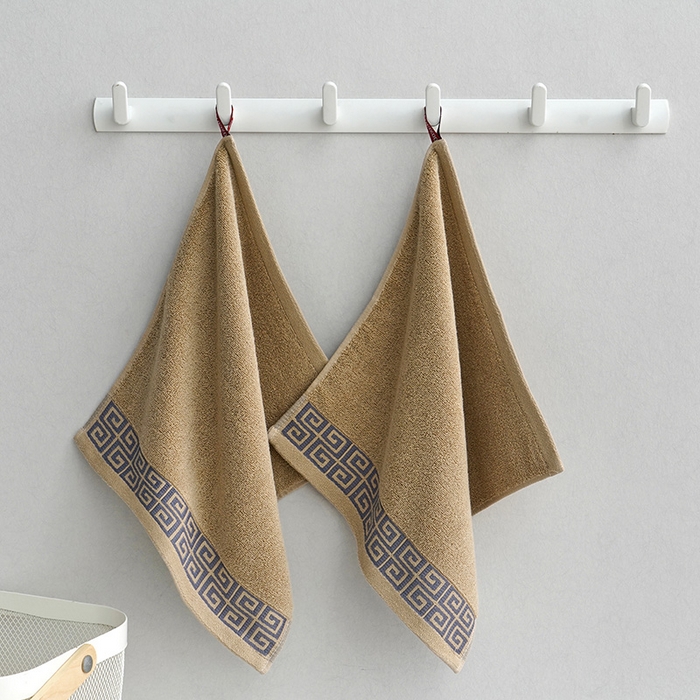 91家纺网 家纺一手货源 找家纺 朴尔家纺-毛巾被 2026新款全棉纯棉32股民族风长城格加厚毛巾浴巾方巾三件套组合 组合图仅供展示 浴巾70x140cm/条