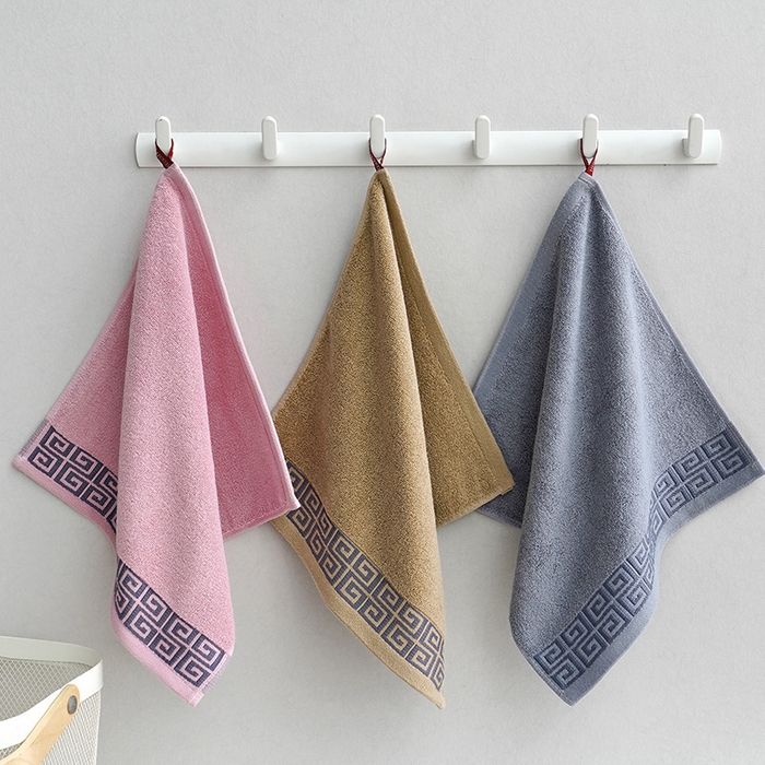 91家纺网 家纺一手货源 找家纺 朴尔家纺-毛巾被 2026新款全棉纯棉32股民族风长城格加厚毛巾浴巾方巾三件套组合 组合图仅供展示 浴巾70x140cm/条