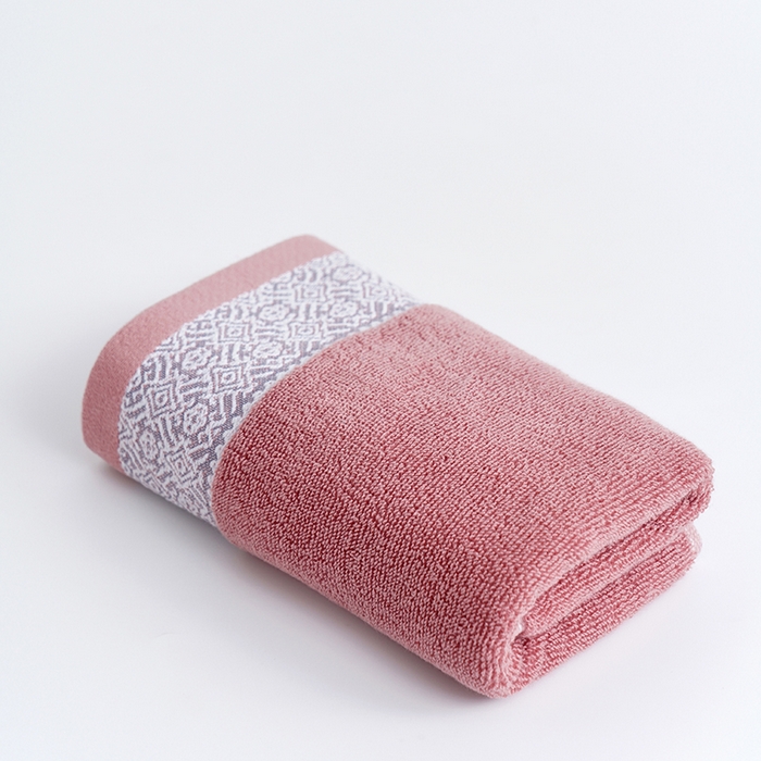 朴尔家纺-毛巾被 2026新款全棉纯棉32股弱捻浮雕织花加厚毛巾浴巾组合 毛巾-浮雕织花-暖粉 浴巾70x140cm/条