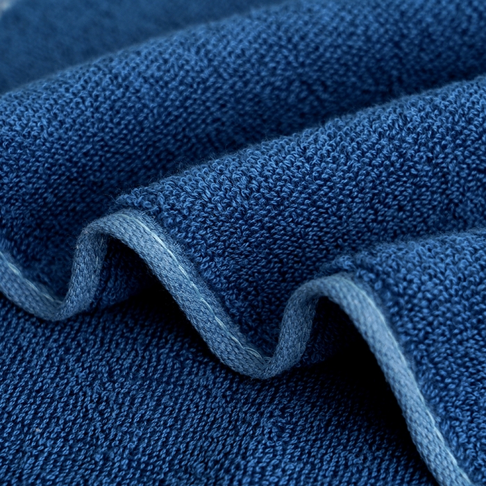 91家纺网 家纺一手货源 找家纺 朴尔家纺-毛巾被 2026新款全棉纯棉32股弱捻浮雕织花加厚毛巾浴巾组合 毛巾-浮雕织花-藏蓝 浴巾70x140cm/条