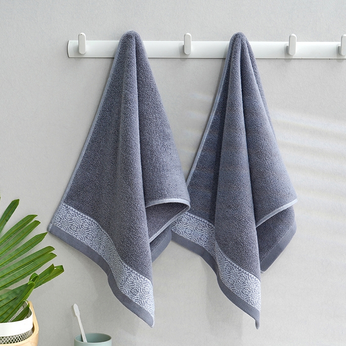 91家纺网 家纺一手货源 找家纺 朴尔家纺-毛巾被 2026新款全棉纯棉32股弱捻浮雕织花加厚毛巾浴巾组合 毛巾-浮雕织花-深灰 毛巾35x75cm/条