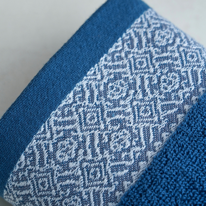 91家纺网 家纺一手货源 找家纺 朴尔家纺-毛巾被 2026新款全棉纯棉32股弱捻浮雕织花加厚毛巾浴巾组合 毛巾-浮雕织花-藏蓝 毛巾35x75cm/条