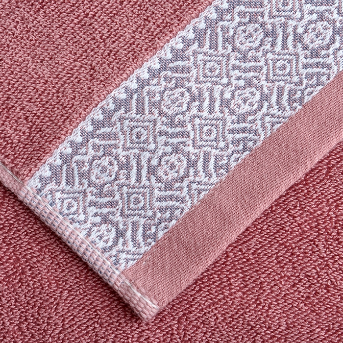 91家纺网 家纺一手货源 找家纺 朴尔家纺-毛巾被 2026新款全棉纯棉32股弱捻浮雕织花加厚毛巾浴巾组合 毛巾-浮雕织花-暖粉 浴巾70x140cm/条