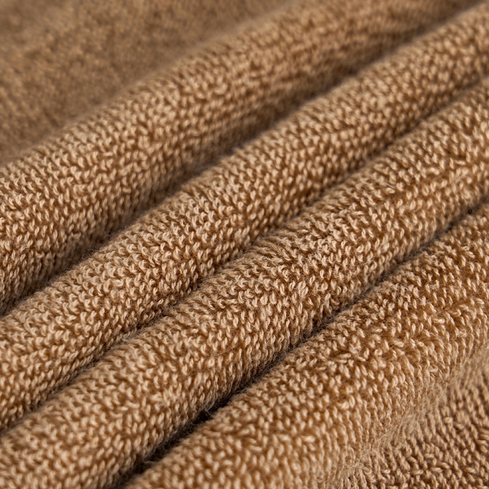 91家纺网 家纺一手货源 找家纺 朴尔家纺-毛巾被 2026新款全棉纯棉32股弱捻浮雕织花加厚毛巾浴巾组合 毛巾-浮雕织花-焦糖 毛巾35x75cm/条