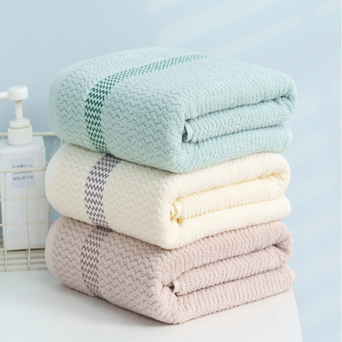 91家纺网 家纺一手货源 找家纺 朴尔家纺-毛巾被 2026新款全棉纯棉32股波浪纹系列毛巾浴巾 组合图仅供展示 毛巾35x75cm/条