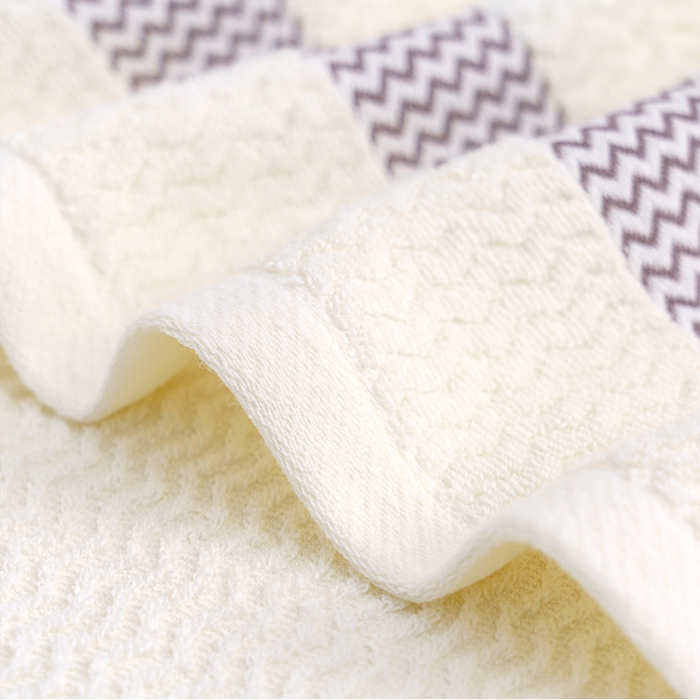 91家纺网 家纺一手货源 找家纺 朴尔家纺-毛巾被 2026新款全棉纯棉32股波浪纹系列毛巾浴巾 毛巾-米白色 毛巾35x75cm/条