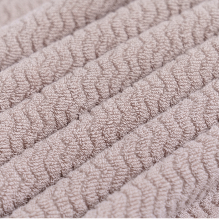 91家纺网 家纺一手货源 找家纺 朴尔家纺-毛巾被 2026新款全棉纯棉32股波浪纹系列毛巾浴巾 毛巾-浅咖色 毛巾35x75cm/条