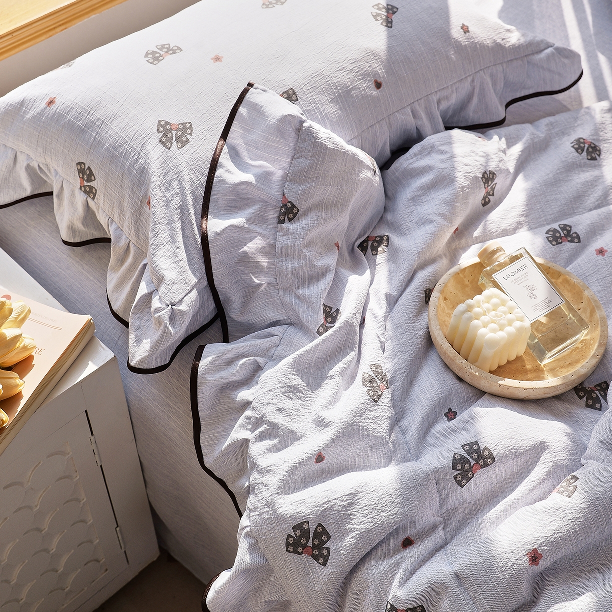 91家纺网 家纺一手货源 找家纺 （总）宝士康家纺 2026新款10A抗菌提花色织花边单夏被/夏被四件套/空调被