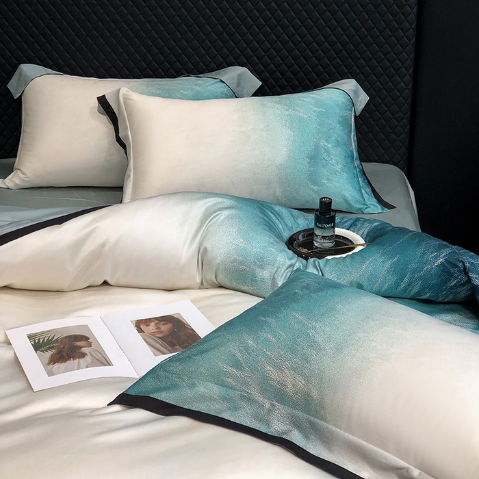 91家纺网 家纺一手货源 找家纺 （总）若未家居 2025新款超细旦天丝棉数码印花四件套-马尔代夫