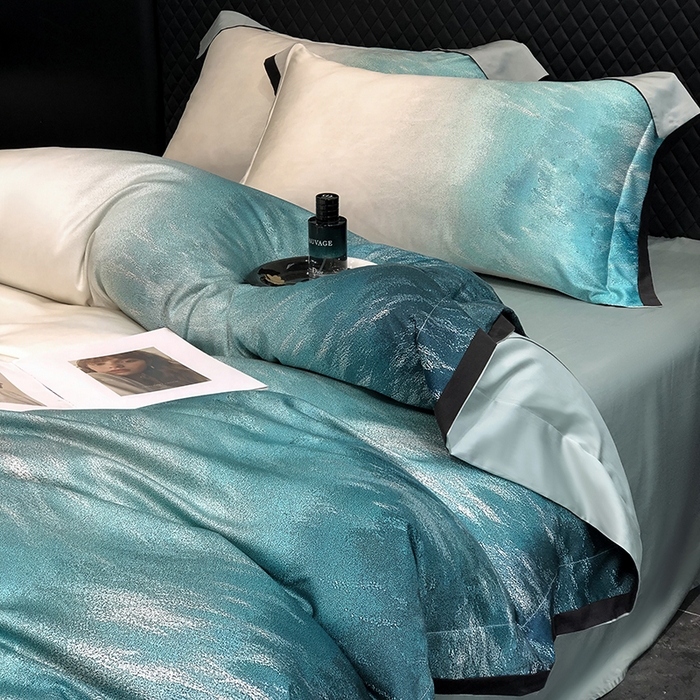 91家纺网 家纺一手货源 找家纺 （总）若未家居 2025新款超细旦天丝棉数码印花四件套-马尔代夫