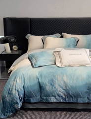 91家纺网 家纺一手货源 找家纺 （总）若未家居 2025新款超细旦天丝棉数码印花四件套-马尔代夫