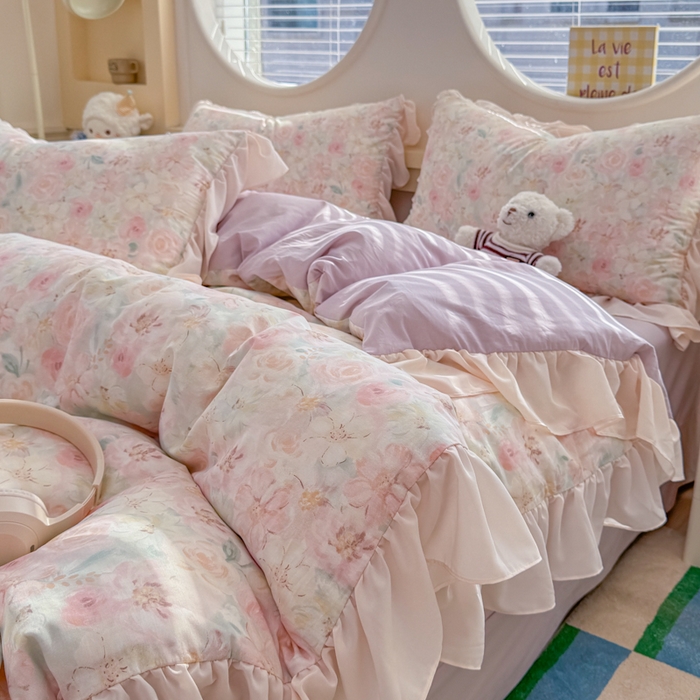 91家纺网 家纺一手货源 找家纺 （总）橘子家 2026新款全棉雪纺四件套