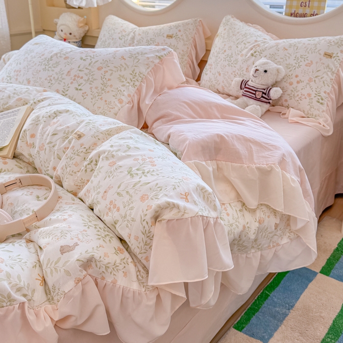 91家纺网 家纺一手货源 找家纺 （总）橘子家 2026新款全棉雪纺四件套