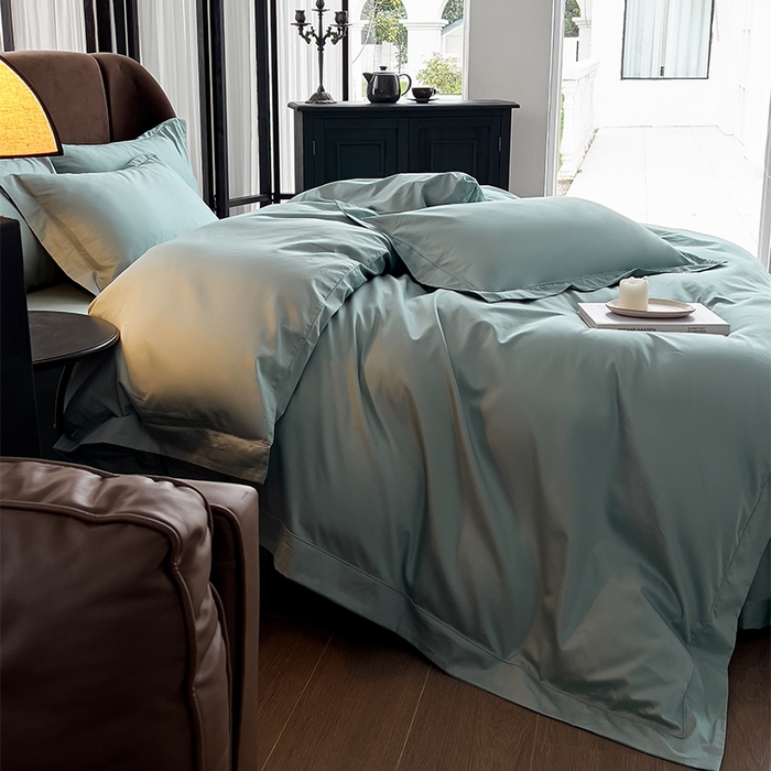 91家纺网 家纺一手货源 找家纺 （总）栩裕纺织 2026新款双股长绒棉纯色单品被套系列-邂逅