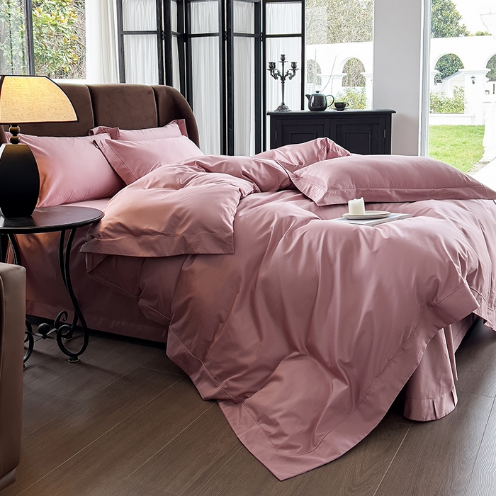 91家纺网 家纺一手货源 找家纺 （总）栩裕纺织 2026新款双股长绒棉纯色单品被套系列-邂逅