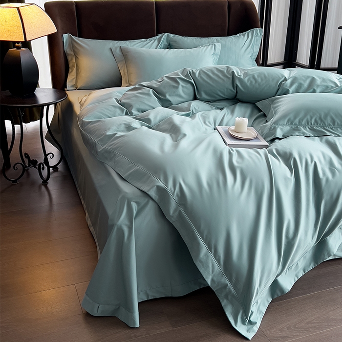 91家纺网 家纺一手货源 找家纺 （总）栩裕纺织 2026新款双股长绒棉纯色单品被套系列-邂逅